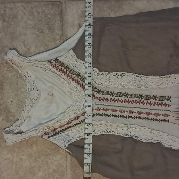 Ryu Bohemian Crochet Trim Embroidered Sleeveless Mini Dress Size S - Picture 12 of 12